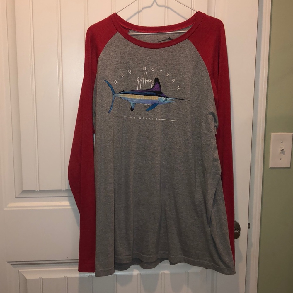 Baseball cut/ long sleeve guy Harvey